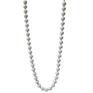 Vintage White Beaded Necklace Screw Clasp Classic Retro Minimalist Jewelry